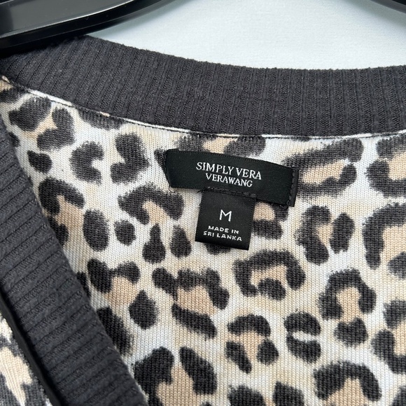 Simply Vera Vera Wang Leopard Print Knit Dress - Picture 2 of 7